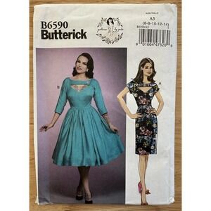 Butterick Vintage Style Pattern B6590 Size 6-14 Designed By "Patterns By Gertie"